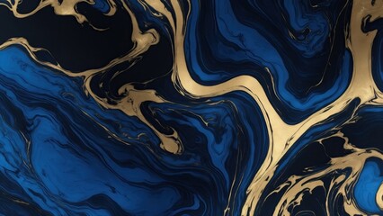 Premium luxury Blue Black and gold marble background