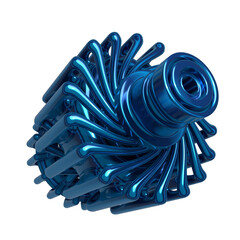 Metal abstract shape, 3d render © neurostructure