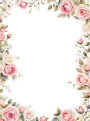 Fototapeta premium red-rose-floral-frame-floating-in-a-void-minimalist-aesthetic-high-resolution-photography-focus