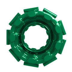 Metal abstract shape, 3d render © neurostructure