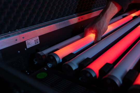 Tube light, hand, Barcode