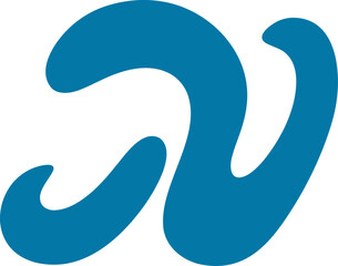 Sea waves silhouette illustration. Wave shape design element