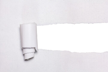 Torn paper on a white background, clipping path