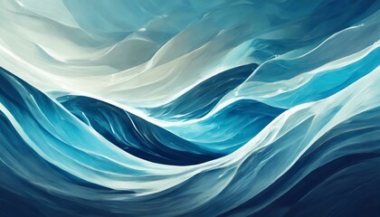 abstract blue waves, Abstract blue wave background. Stylized water flow banner