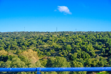 Landscape from a road bridge, Spain