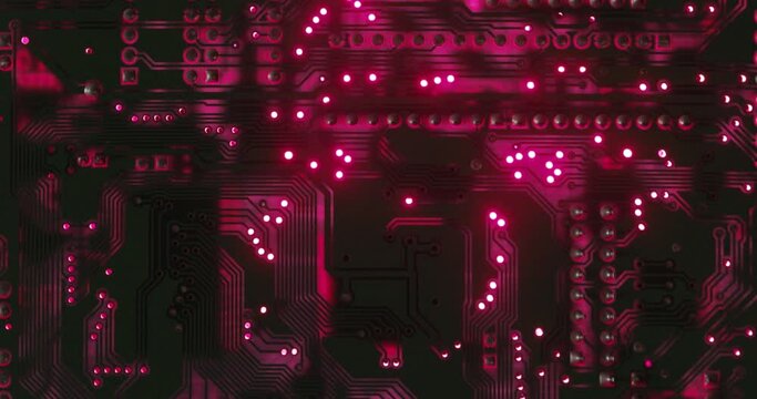 Electronic circuit board close up, background with circuit board