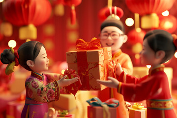Fototapeta na wymiar Chinese New Year Gift