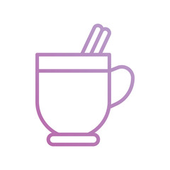  mulled wine icon with white background vector stock illustration