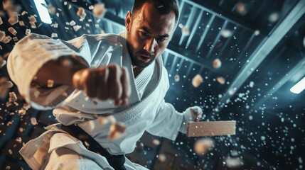 Metal title breaking for advertisement Generative AI