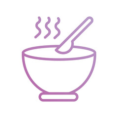 soup icon with white background vector stock illustration