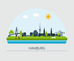 Hamburg Skyline - 727762195