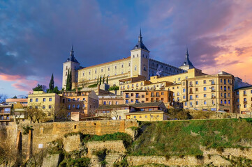 Fototapeta na wymiar Medieval Alcazar of Toledo, Spain