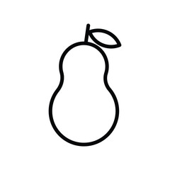 pear  icon with white background vector stock illustration
