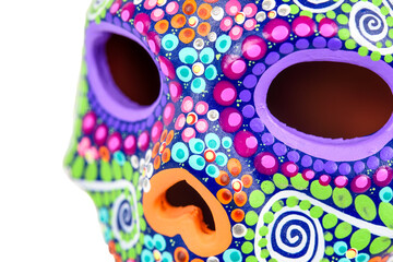 Fototapeta premium Souvenir Mexican sugar skull or calavera, a traditional cultural item