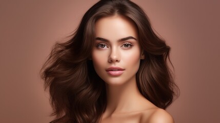 Fototapeta premium Beauty and Cosmetics - Woman with Makeup Generative AI