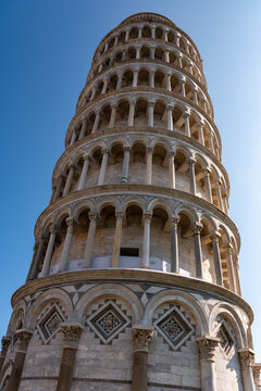 The famous leaning tower of Pisa