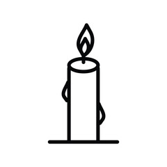 Obraz premium candle icon with white background vector stock illustration