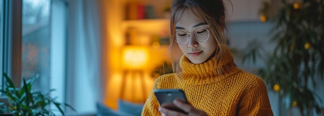 People using mobile devices to monitor their power usage at home.