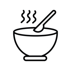 soup icon with white background vector stock illustration