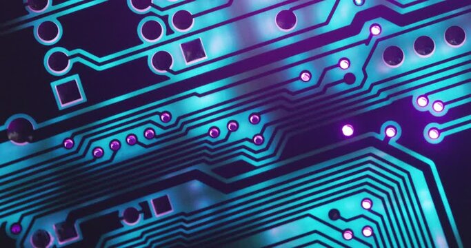 Electronic circuit board close up, background with circuit board