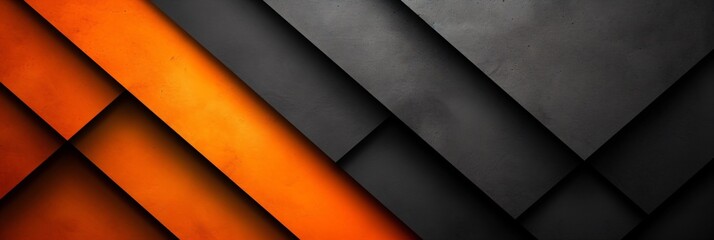 abstract black and orange diagonal design