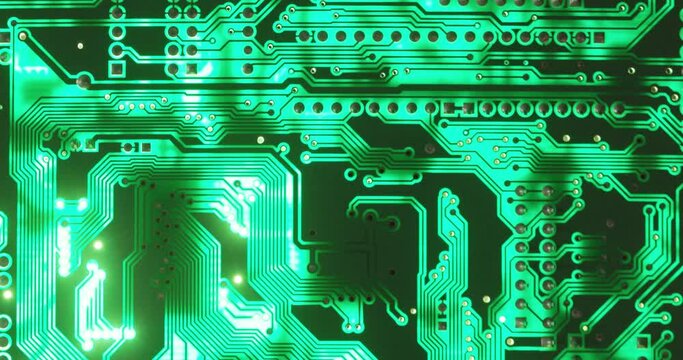 Electronic circuit board close up, background with circuit board
