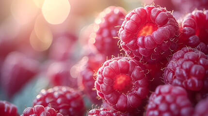 Raspberry. Fresh organic berries. Fruit background.