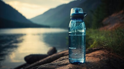 Photo Bottle in natural for Background