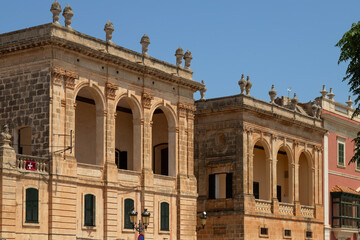 Fototapeta na wymiar Palau de Torre-Saura, Plaza des Born, Ciutadella, Menorca.