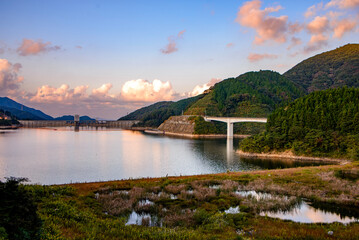 福岡県那珂川市五ケ山ダムの景色