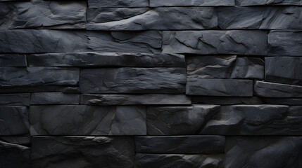 Black slate stone surface. Stone black background.