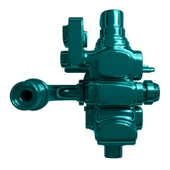 Metal abstract shape, 3d render © neurostructure