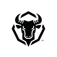 The bull head logo symbol icon