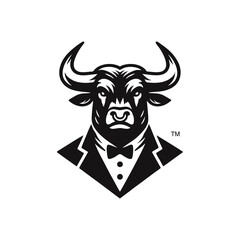 The bull head logo symbol icon