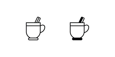  mulled wine icon with white background vector stock illustration