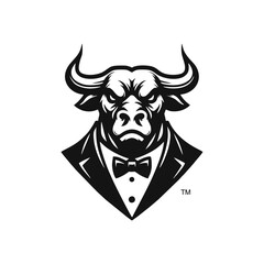 The bull head logo symbol icon