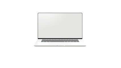 Blank Laptop Screen on a transparent Background