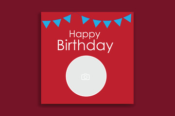 birthday social media post ,birthday banner design' birthday template