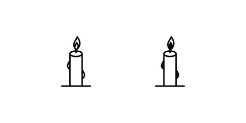 candle icon with white background vector stock illustration