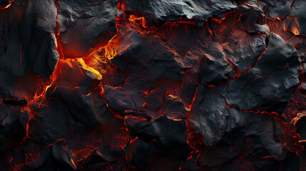 Lava texture background with rock and magma