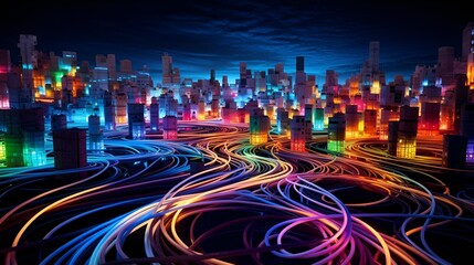 Colorful Traffic City
