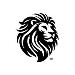 The lion head icon symbol logo side view