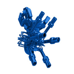 Metal abstract shape, 3d render © neurostructure