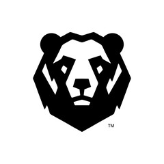 The bear head icon symbol logo