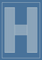 Geometric, abstract poster design. Snake like lines moving on a background. Circles, lines, pattern.