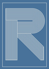 Geometric, abstract poster design. Snake like lines moving on a background. Circles, lines, pattern.
