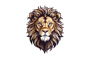 Obraz premium lion face on transparent background, created by ai generated