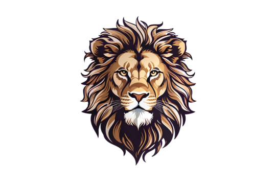 lion face on transparent background, created by ai generated - Powered by Adobe