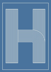 Abstract. Letters on a background. Trendy lines. Alphabet, Letters. Nostalgic colors. 