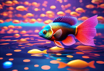 Cute fish swimming